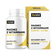 Magnez z witaminami FORTE + CYNK 120 tab. do ssania - PolVit